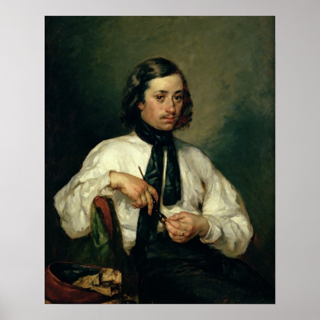 Portrait von Armand Ono, bekannt als Der Mann mit Poster (Vorne)