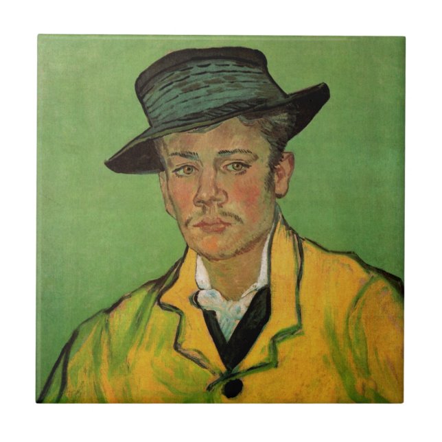 Portrait von Armand Roulin von Vincent van Gogh Fliese (Vorderseite)