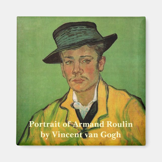 Portrait von Armand Roulin von Vincent van Gogh Magnet (Vorne)