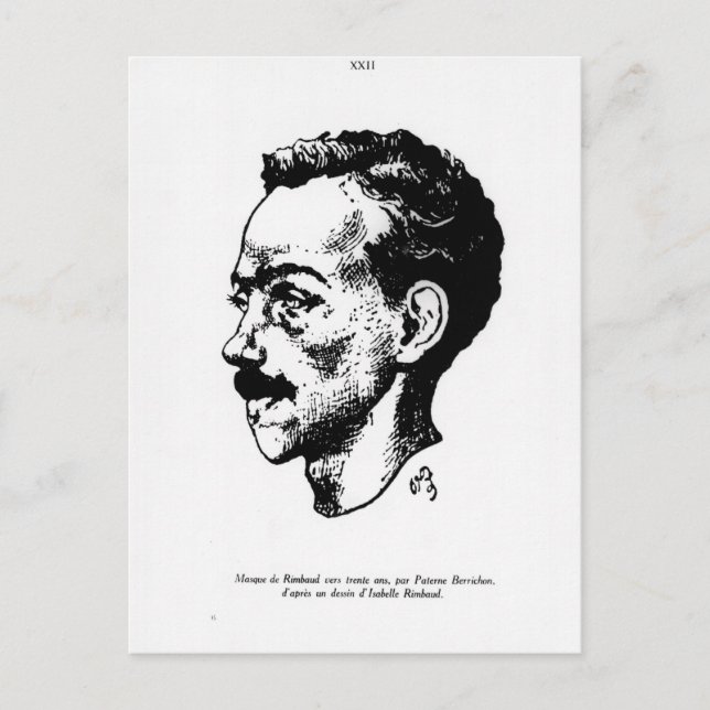 Portrait von Arthur Rimbaud Postkarte (Vorderseite)