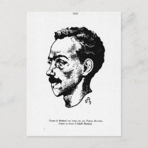 Portrait von Arthur Rimbaud Postkarte