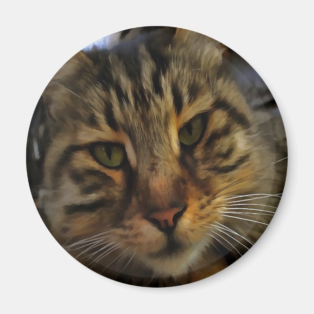 Portrait von Artistic Pet, lang haarige Tablette,  Magnet (Vorne)