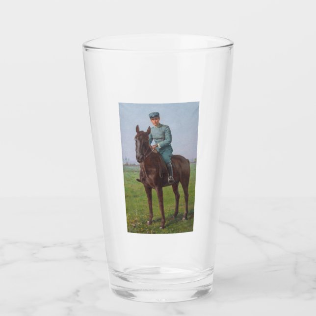 Portrait von Attilio Triboletti (Cavalry Soldier) Glas (Vorderseite)