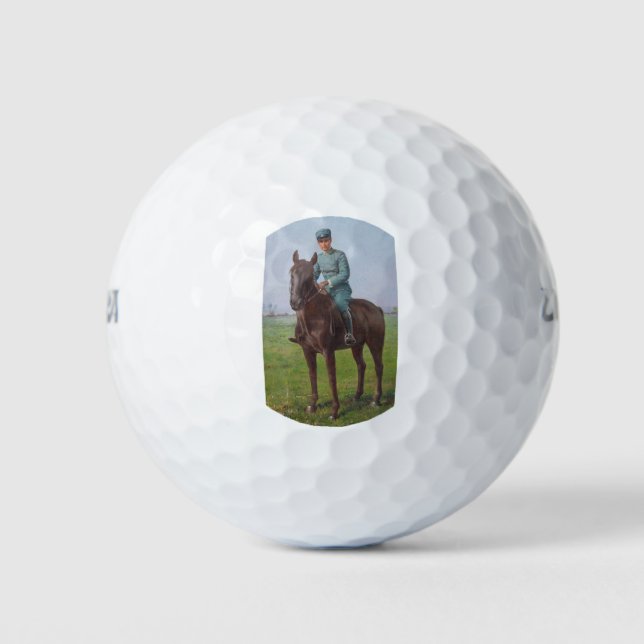 Portrait von Attilio Triboletti (Cavalry Soldier) Golfball (Vorderseite)