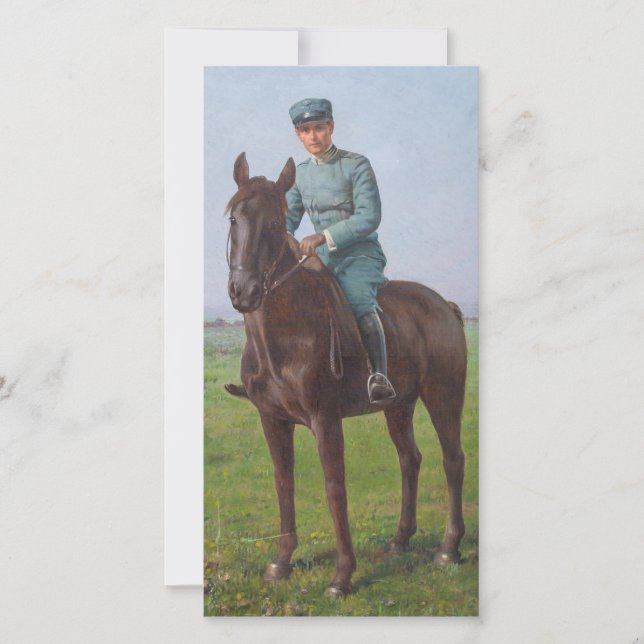 Portrait von Attilio Triboletti (Cavalry Soldier) Karte (Vorderseite)