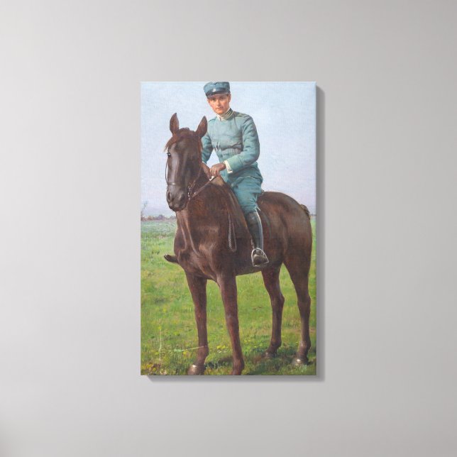 Portrait von Attilio Triboletti (Cavalry Soldier) Leinwanddruck (Vorderseite)