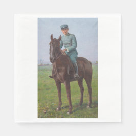 Portrait von Attilio Triboletti (Cavalry Soldier) Serviette