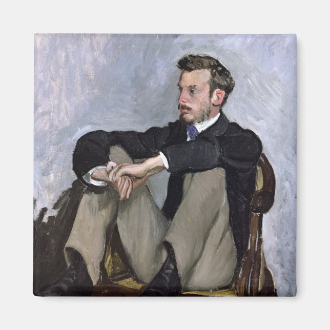 Portrait von Auguste Renoir , 1867 Magnet (Vorne)