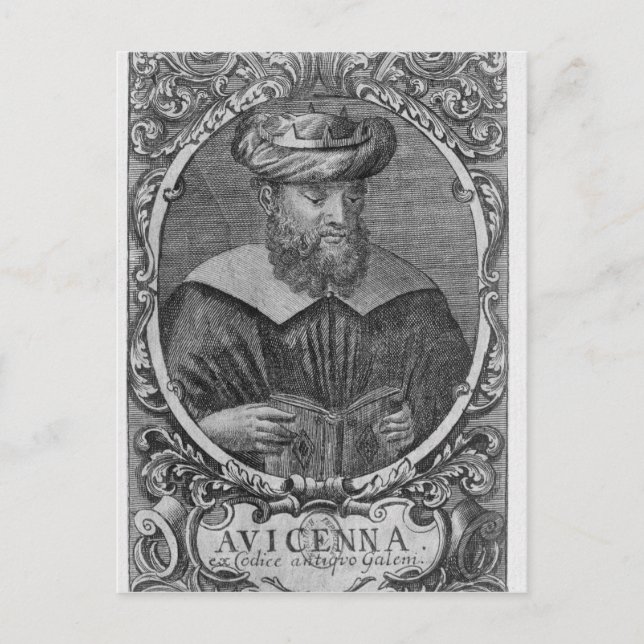 Portrait von Avicenna Reading Postkarte (Vorderseite)