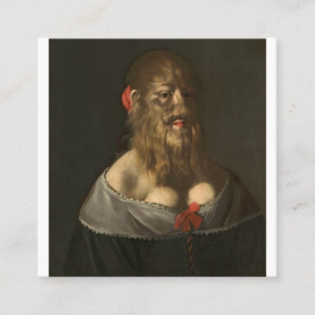 Portrait von Barbara Van Beck Kuriositäten und Odd Quadratische Visitenkarte (Vorderseite)