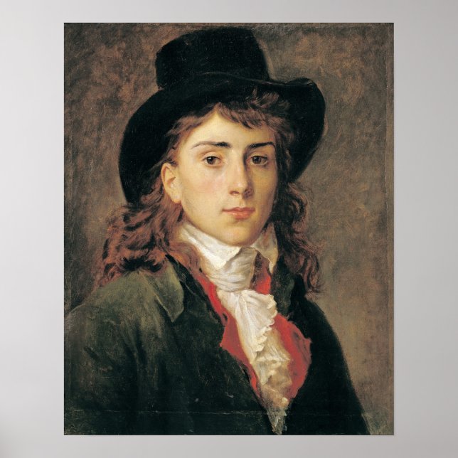 Portrait von Baron Antoine Jean Gros Aged 20 Poster (Vorne)