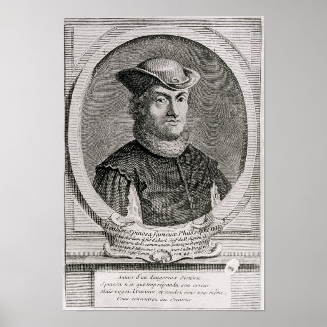 Portrait von Baruch oder Benedikt Spinoza Poster (Vorne)