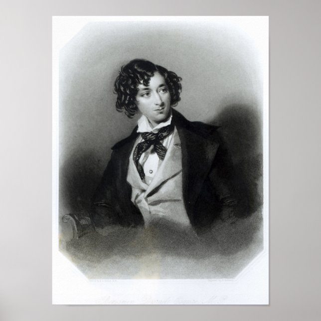 Portrait von Benjamin Disraeli Esquire M.P. Poster (Vorne)