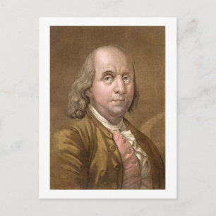 Portrait von Benjamin Franklin (1706-1790), von 'L Postkarte