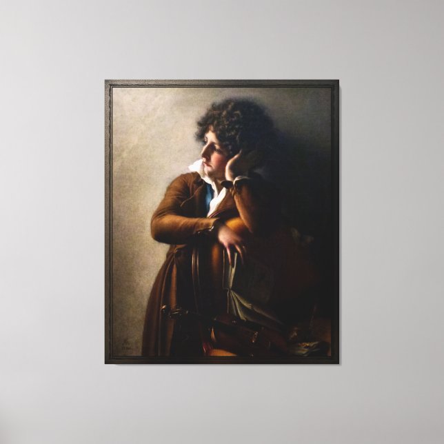 Portrait von Benoît-Agnes Trioson Leinwanddruck (Vorderseite)