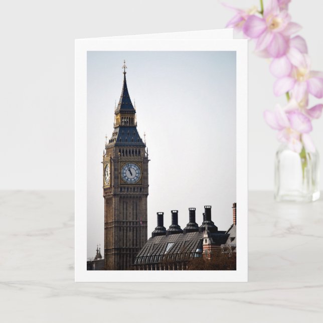 Portrait von Big Ben, London, England Karte (Orchidee)