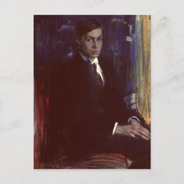 Portrait von Boris Pasternak Postkarte (Vorderseite)