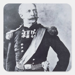 Portrait von Brigadegeneral Nelson A. Miles (183 Quadratischer Aufkleber