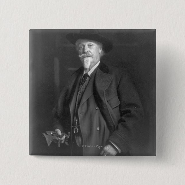 Portrait von "Buffalo Bill" Cody Button (Vorderseite)