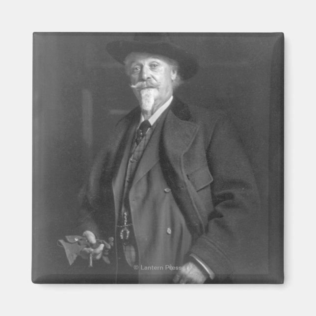 Portrait von "Buffalo Bill" Cody Magnet (Vorne)