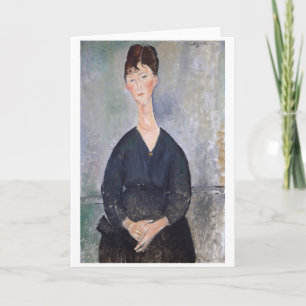 Portrait von Cafe Singer, Modigliani Karte