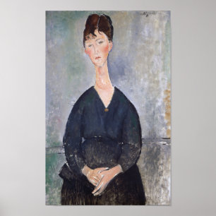 Portrait von Cafe Singer, Modigliani Poster