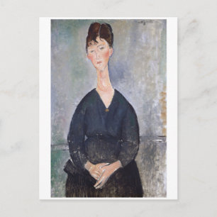 Portrait von Cafe Singer, Modigliani Postkarte