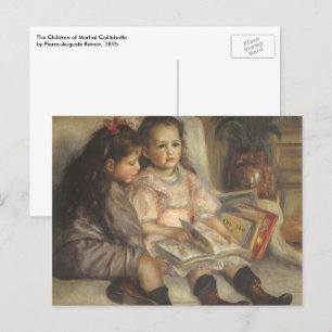 Portrait von Caillebotte Children von Pierre Renoi Postkarte