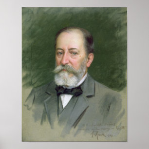 Portrait von Camille Saint-Saens 1903 Poster