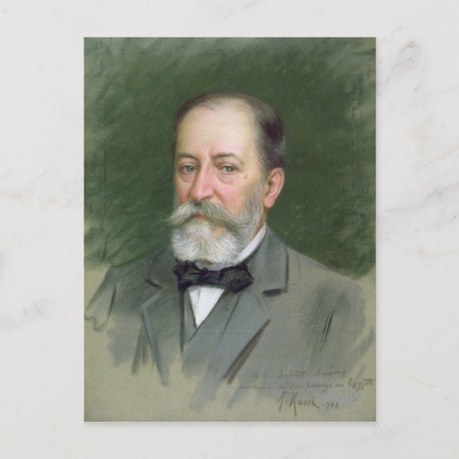 Portrait von Camille Saint-Saens 1903 Postkarte (Vorderseite)