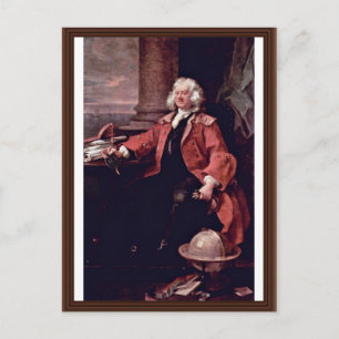 Portrait von Captain Thomas Coram von Hogarth Postkarte