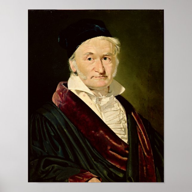 Portrait von Carl Friedrich Gauss, 1840 Poster (Vorne)