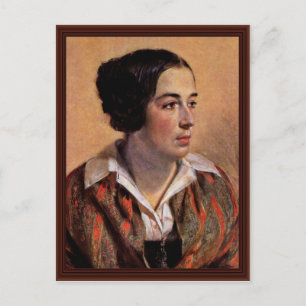 Portrait von Caroline Arnold von Menzel Adolph Von Postkarte