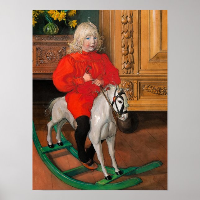 Portrait von Casimir Laurin, Murre von Carl Larsso Poster (Vorne)