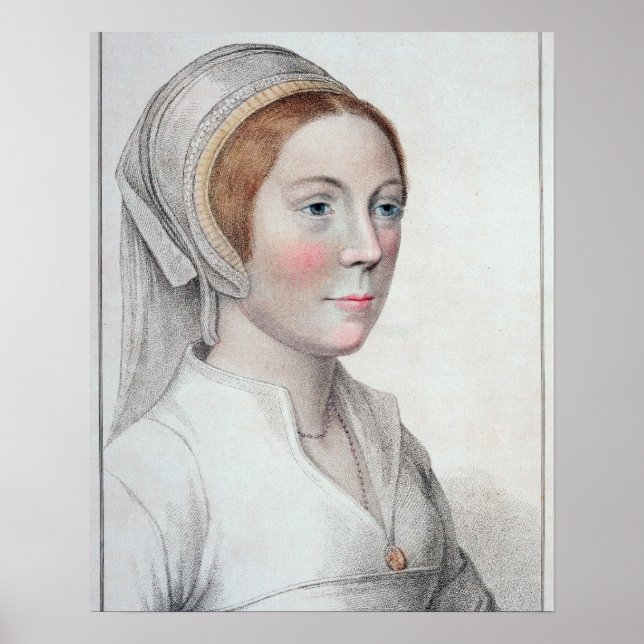 Portrait von Catherine Howard (1520-42), mit der G Poster (Vorne)