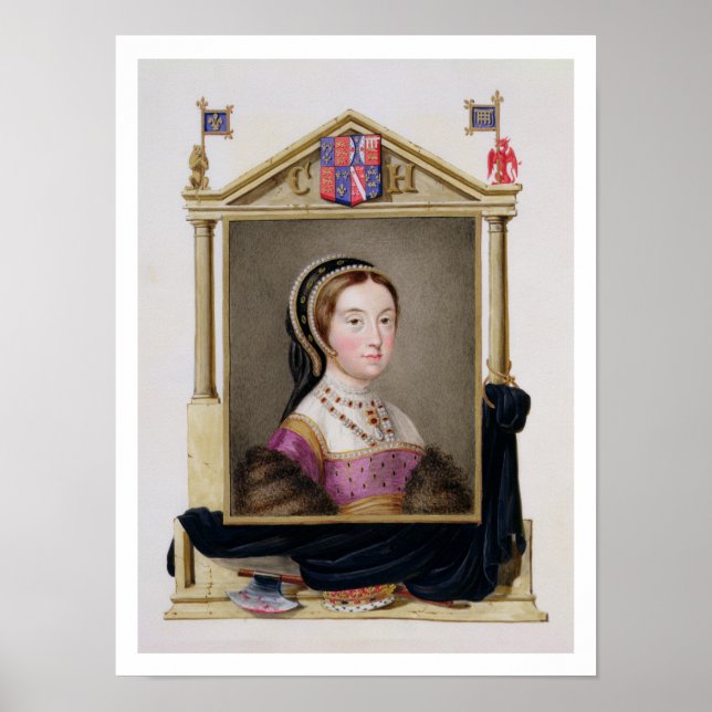 Portrait von Catherine Howard (c.1520-d.1542) 5. Q Poster (Vorne)