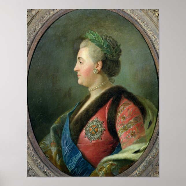 Portrait von Catherine II. Poster (Vorne)