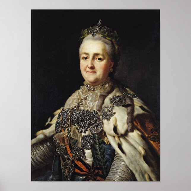 Portrait von Catherine II. Poster (Vorne)