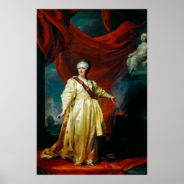 Portrait von Catherine II Poster (Vorne)