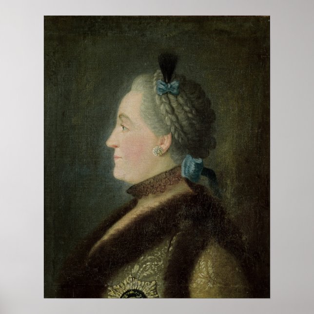 Portrait von Catherine II. Poster (Vorne)