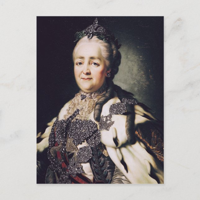 Portrait von Catherine II. Postkarte (Vorderseite)