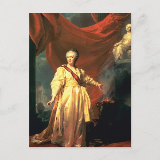 Portrait von Catherine the Great as Lawgiver Postkarte (Vorderseite)
