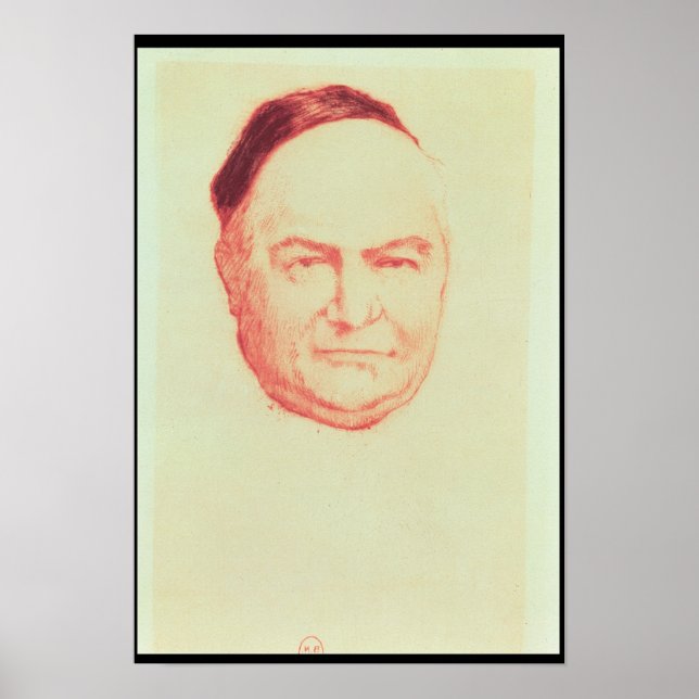 Portrait von Charles Augustin Sainte-Beuve Poster (Vorne)