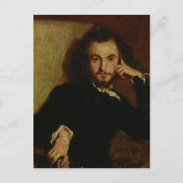 Portrait von Charles Baudelaire 1844 Postkarte (Vorderseite)