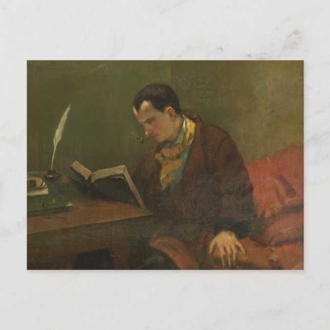 Portrait von Charles Baudelaire 1847 Postkarte (Vorderseite)