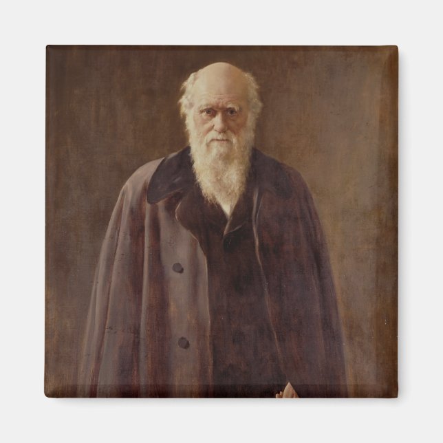 Portrait von Charles Darwin 1883 Magnet (Vorne)