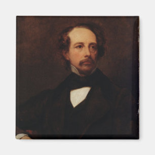 Portrait von Charles Dickens 1855 Magnet