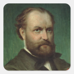 Portrait von Charles Gounod Quadratischer Aufkleber