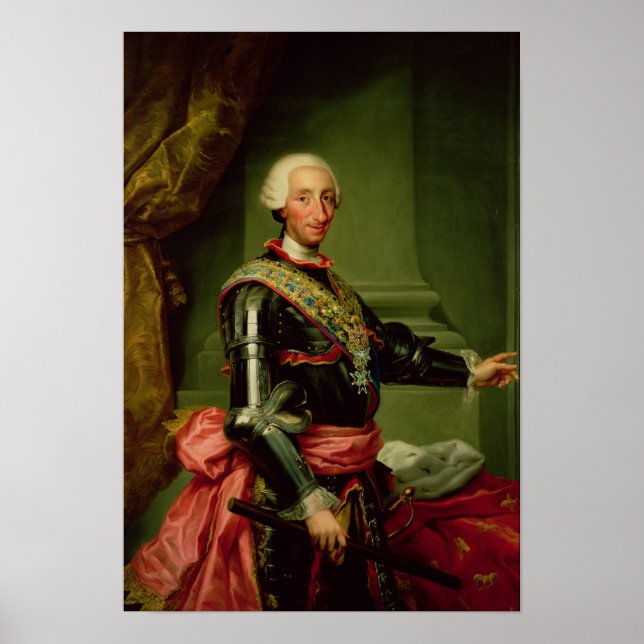 Portrait von Charles III c.1761 Poster (Vorne)