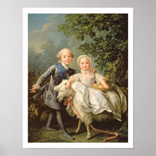 Portrait von Charles Philippe von Frankreich (1757 Poster (Vorne)